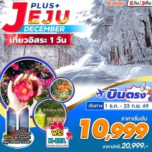 ทัวร์เกาหลี JEJU PLUS+ DECEMBER 5วัน 3คืน (7C)